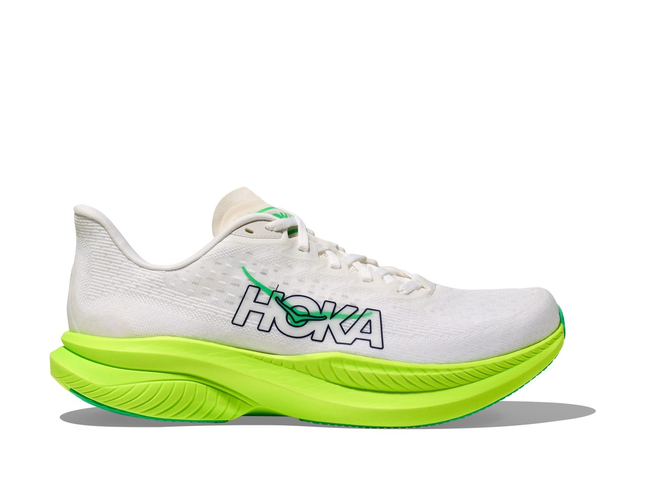 Shop Mens Mach 6 White / Neon Lime | HOKA AU