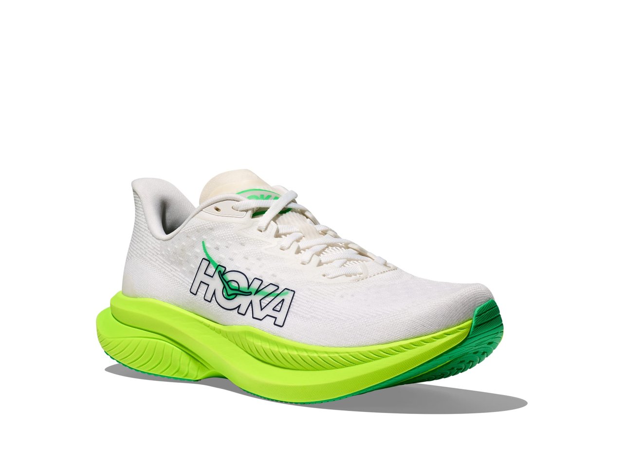 Shop Mens Mach 6 White / Neon Lime | HOKA AU
