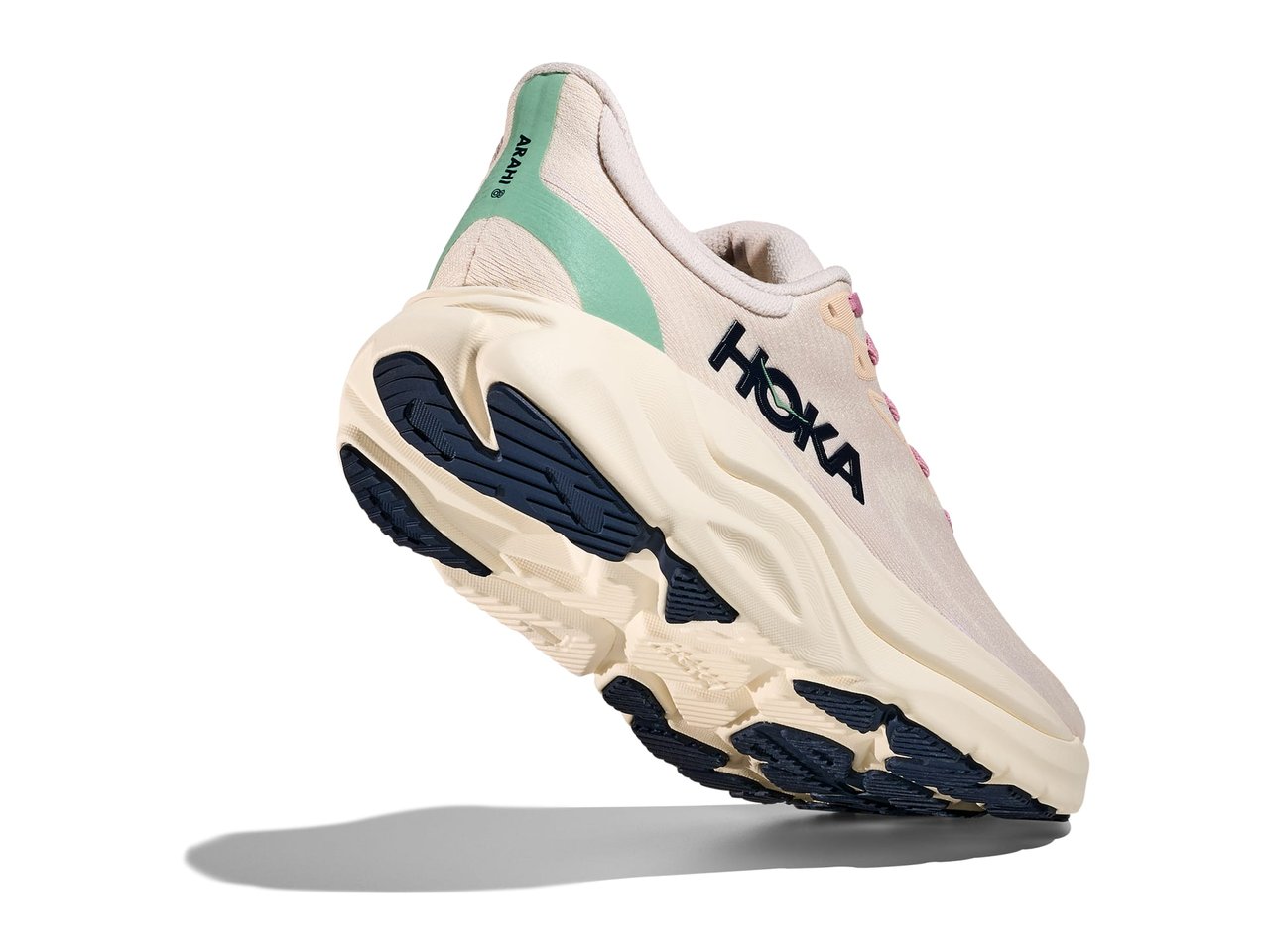 Shop Womens Arahi 8 Wide Rose Cream / Alabaster | HOKA
