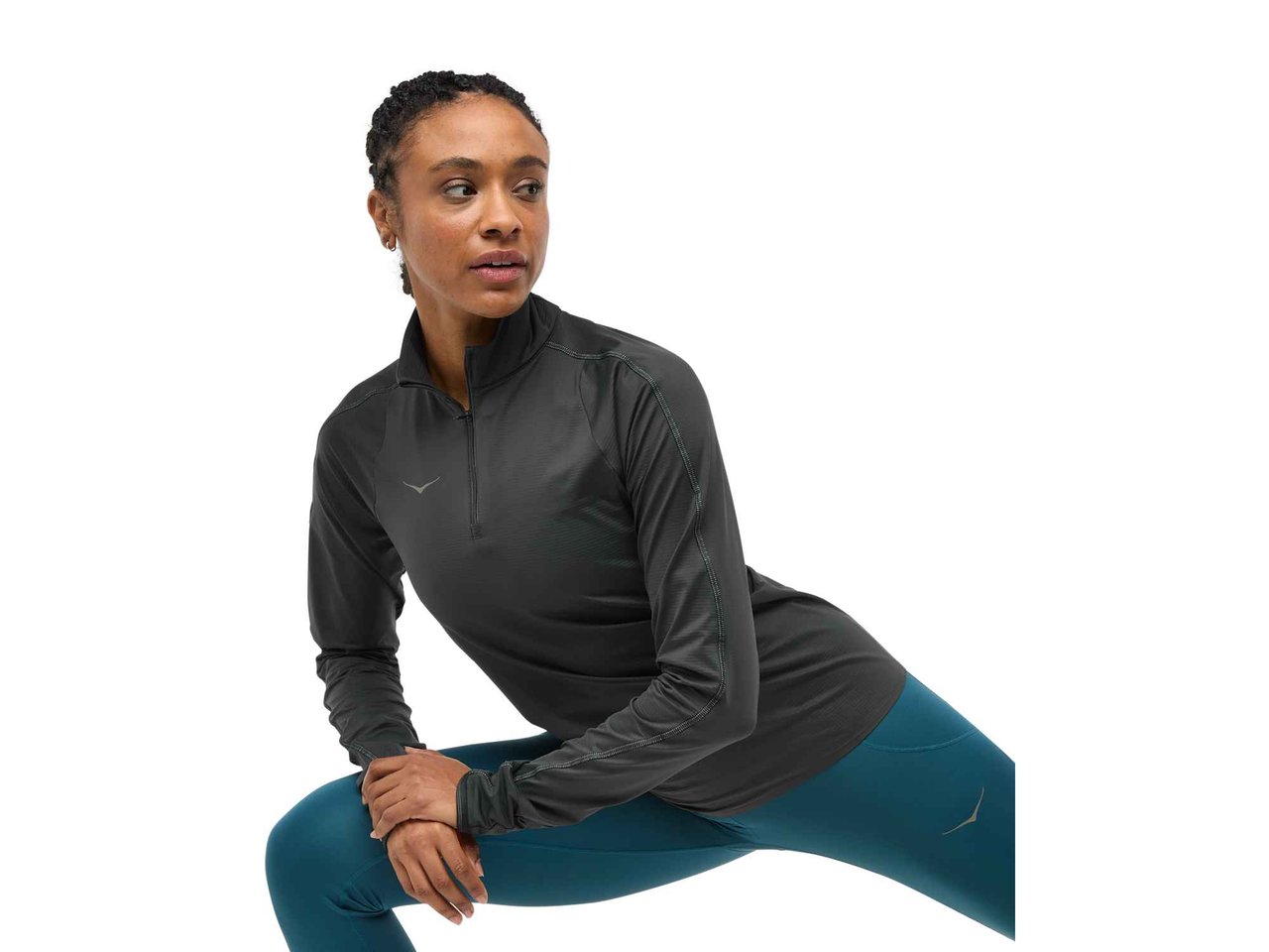 Shop Womens GlideTech Quarter Zip Black | HOKA