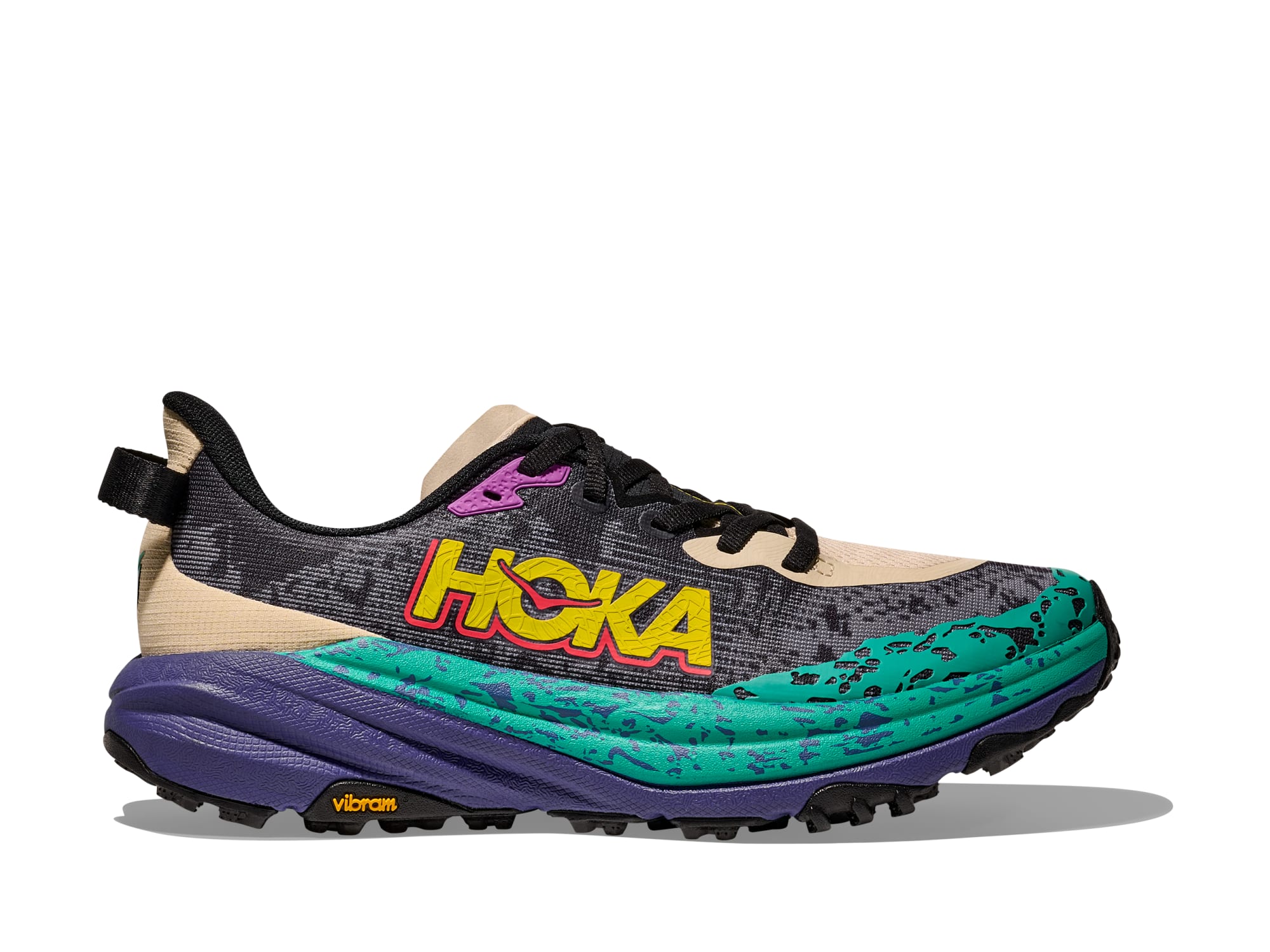 Shop Mens Speedgoat 6 Oatmeal / Mountain Iris | HOKA