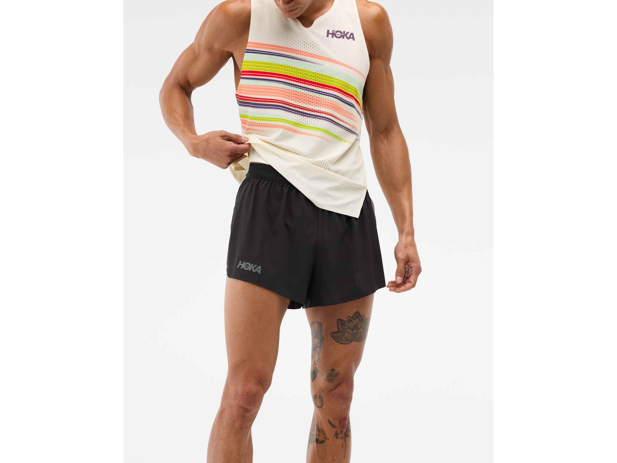 Shop Mens Race Day Split Short BLACK | HOKA